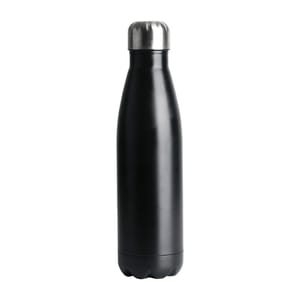 500ml Double Wall Black Matte-finished Stainless Steel Bottle Single Layer Rugged Water Cup For Camping Sports Gym