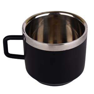 Sturdy Black Matte Finished Stainless Steel Cup -120ml lightweight and easy to carry & It is ideal for gifting and travelling