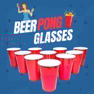 Red Pong Glasses Pack Of 20pcs 450ml