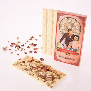Turkish Delight Chocolate Bars with cooling rose flavour, and crunchy pistachio