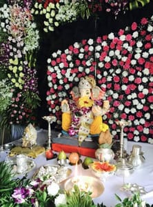 Artificial Flower Decoration For Ganesh Chaturthi Flower Decoration - Ideas for Ganpati Festival