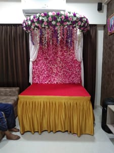 Artificial Flower Decoration For Ganesh Chaturthi Flower Decoration - Ideas for Ganpati Festival Decoration Service For Home