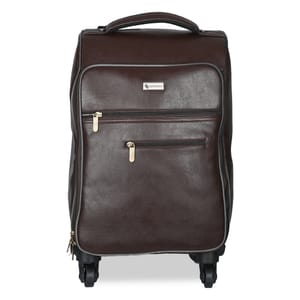 Swisco Brown Business Travel Trolly Bag measures 22 inches (including the wheel)- a size that's accepted as a carry-on for most flights also Ideal for corporate gifting