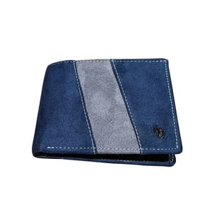 Velvet Finished Blue Wallet Its smooth texture makes this wallet man so elegant and stylish
