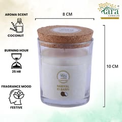Coconut Aroma Scented Jar Candle is an ideal present for various festivals such as Valentine's Day,Christmas,Diwali,Thanksgiving & Fregrance For Festive Mood