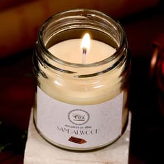 Sandalwood Aromatherapy Scented Jar Candle is an ideal present for various festivals such as Valentine's Day,Christmas,Diwali,Thanksgiving & Fregrance For Peaceful & Meditative Mood