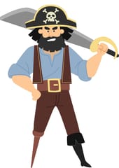 Pirate theme birthday decoration kit pack of 67 pcs , boys birthday party , birthday decoration materials