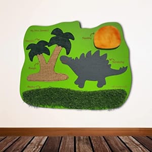 Dino Sensory Wall Painting with 5 Different Sensory Touches  Toy for Kids-55 X 44 cm