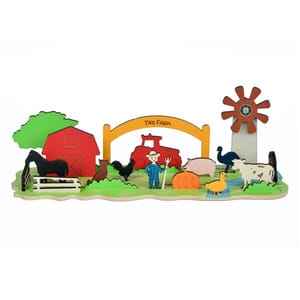 22 Pieces 3D The Farm Wooden Theme Board Jigsaw Puzzles and Make Your Own Story Educational Activities Playset Toy