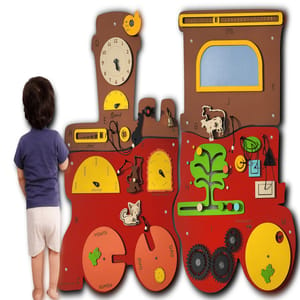 Giant Talking Train Busy Board Activity Wall Panel For Kids,Home Learning Montessori Sensory Wall Activity