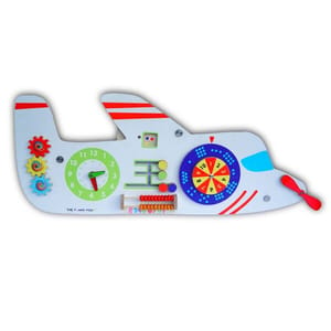 7+ Activities Aeroplane Busy Board,Wooden Toy for Kids, Baby, and Toddlers
