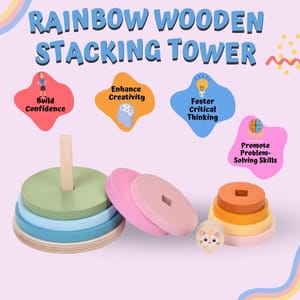 Rainbow Stacking Rings with Stacker