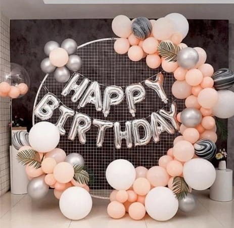 ThemeHouseParty  Birthday Decoration Metal Ring Half Round Balloons Decoration Birthday Decoration Service on your door step ,