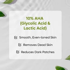 10% AHA - Glycolic Acid & Lactic Acid Body Wash | Body Wash Shower Gel for Dark Spots & Dark Patches | Helps Improve Rough, Bumpy & Strawberry Skin | For Men & Women - 200ml