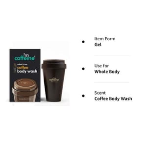 Coffee Body Wash with Vitamin E For Tan Removal | Deep Cleanses and Hydrates | Daily-Use Shower Gel for Men and Women with Fresh Coffee Aroma | 300ml