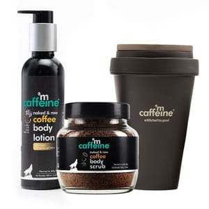 Coffee Deep Body Cleansing Kit | Body Scrub, Body Wash, Body Lotion | Deeply Cleanses, Exfoliates, Moisturizes | Enriched with Vitamin-E and Coconut Oil