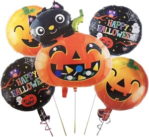 ThemeHouseParty Halloween Foil Balloons Pack of 5 pcs for Halloween Theme Decoration