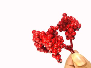 5 Bunch Look Small Red Berry/Cherry Christmas Tree Hanging for Christmas Tree Decoration  By cThemeHouseParty