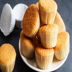 Plain Vanilla Cup Cakes 9 (Pack of 6) for Kids,Birthday Party,Special Occassion,Party & Event