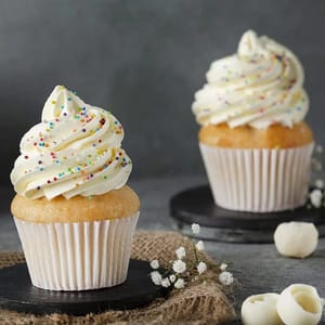 Plain Vanilla Cup Cakes 9 (Pack of 6) for Kids,Birthday Party,Special Occassion,Party & Event