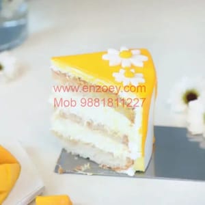 Mango Egg Less Round Shape Cake For Any Occasion,Party & Events Celebration