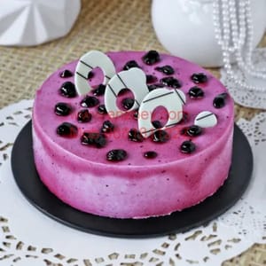 Blueberry  Egg Less Round Shape Cake For Any Occasion,Party & Events Celebration