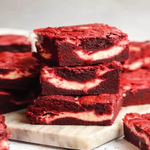 Red Velvet Brownies Vegan /Gluten Free Tea cake 9 for Kids,Birthday Party,Special Occassion,Party & Event