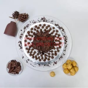 Triple Chocolate Cake Egg Less Round Shape Cake For Any Occasion,Party & Events Celebration