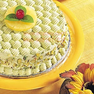 Pista Bin Egg Less Round Shape Cake For Any Occasion,Party & Events Celebration