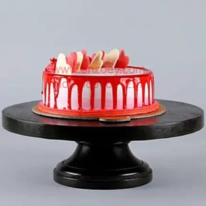 Strawberry (Seasonal) Egg Less Round Shape Cake For Any Occasion,Party & Events Celebration