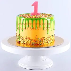 Mango (Seasonal) Egg Less Round Shape Cake For Any Occasion,Party & Events Celebration