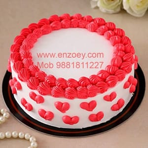 Strawberry Forest Egg Less Round Shape Cake For Any Occasion,Party & Events Celebration