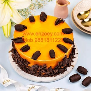 Choco Mango Egg Less Round Shape Cake For Any Occasion,Party & Events Celebration