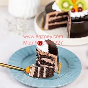 Choco Fresh Fruit Egg Less Round Shape Cake For Any Occasion,Party & Events Celebration