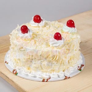 White Forest with Cherry Cake(Design as per availability)