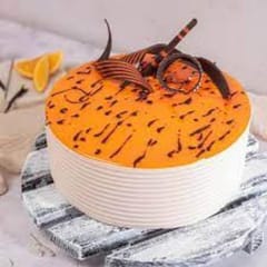 Fresh Cream Orange Cake(Design as per availability)
