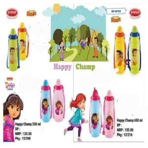 Happy Champ 650ml Water Bottle For School Kids