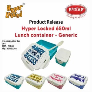 Hyper Locked 650ml Lunch Container-Generic Lunch Box For School Kids