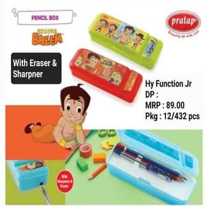 Hy Function Junior Pencil Box with Eraser & Shapner For School Kids