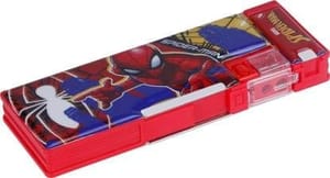 Megnatic Pencil Box Dual Said 1602 SPIDERMAN  Red Plastic Pencil Box for Back to School Kids Gift and Return Gift