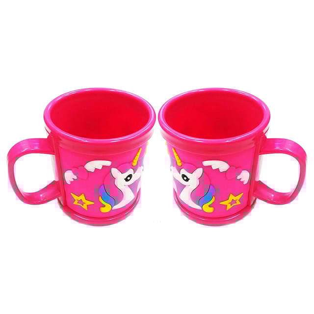 Unicorn Design Cartoon Mugs Embossed Print (Set of 2) Birthday Return Gifts Mug for boy, Girl, Student