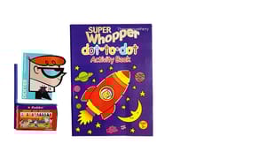 Super Whopper Dot To Dot Activity book with wax crayons & Dexter small dairy For Kids (Space)