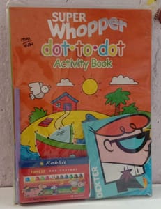 Super Whopper Dot To Dot Activity book with wax crayons & bubble small dairy For Kids (nature)