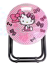 Multi-Utility Compact Folding Portable Adjustable Round Shape Hello Kitty Study Table for Kids and Adults