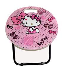 Multi-Utility Compact Folding Portable Adjustable Round Shape Hello Kitty Study Table for Kids and Adults