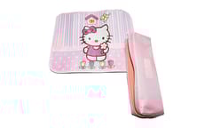 Multi-Utility Compact Folding Portable Adjustable Round Shape Hello Kitty Study Table for Kids and Adults