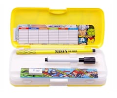 XYLO Big Pencil Box Barbie  with Stationery  1 Pencil Box with 1 Pencil,1 Eraser,1 Scale & Time-Table for Back to School Kids , for Gift, Return Gift (Print & Color As Per Availability )
