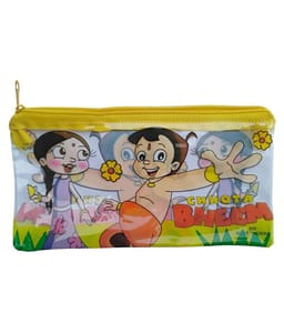 Cartoon Character Chhota  Bheem Print Pencil Pouch Return Gift for Kids Birthday Party (Chhota Bheem Pouch Set of 10)