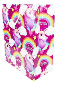 UNICORN THEME PARTY PAPER BAGES FOR GIFTING (SMALL SIZE)/BIRTHDAY PARTY DECORATION/GOODIE BAG (SET OF 10) (Dimension - 7.5inch X10inch X 3inch) New Year gift Festival gift