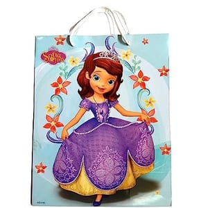 SOFIA PRINCESS THEME PARTY PAPER BAGES FOR GIFTING (BIG SIZE)/BIRTHDAY PARTY DECORATION/GOODIE BAG (SET OF 10) (Dimension - 14inch X 10inch X 5inch) New Year gift Festival gift